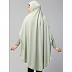 Calligraphy printed stretchable Jersey prayer Hijab - Sage Green